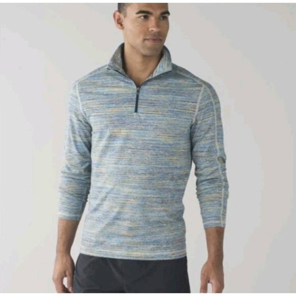 Lululemon Pullover Mens Large Surge Warm 1/2 Zip Midlayer Space Dye Running